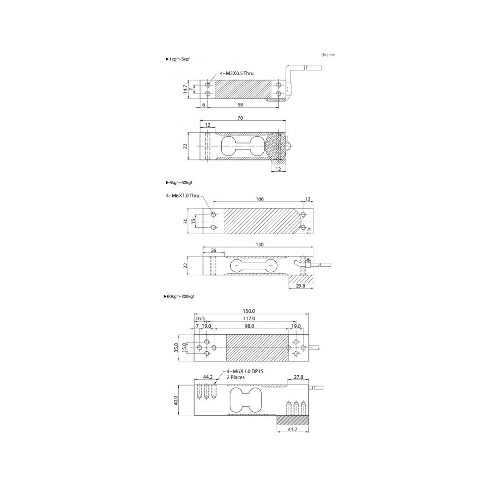 Тензодатчик CAS BCL 15KG