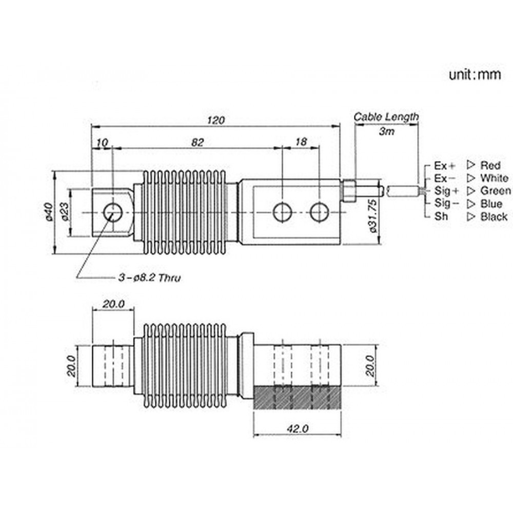 Тензодатчик CAS HBS 500KG