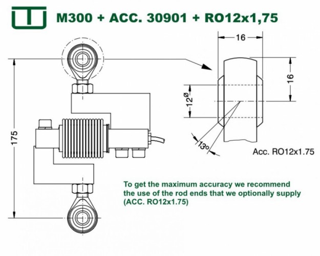 Тензодатчик Utilcell 300 75KG