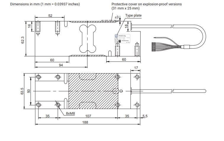 Тензодатчик HBM PW16A 100KG