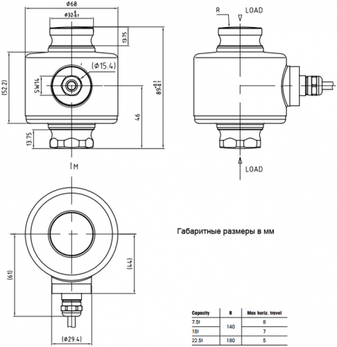 Тензодатчик Mettler Toledo SLC611 49.6Klb