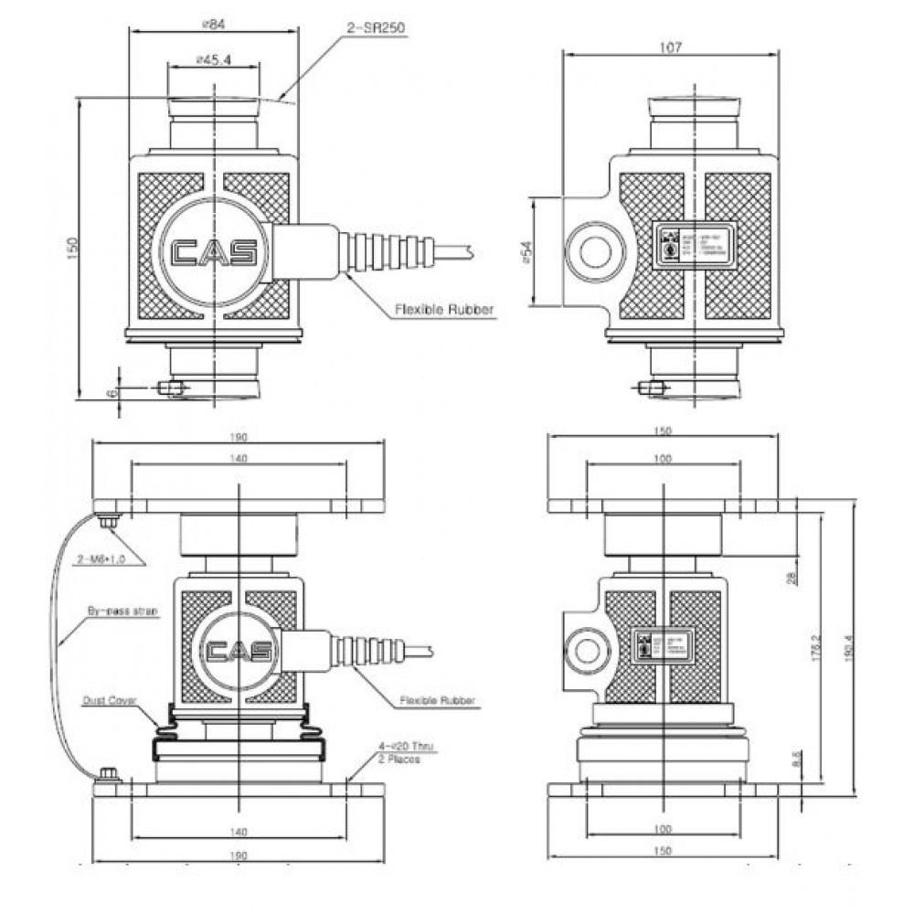 Цифровой тензодатчик CAS WBK-D 20T